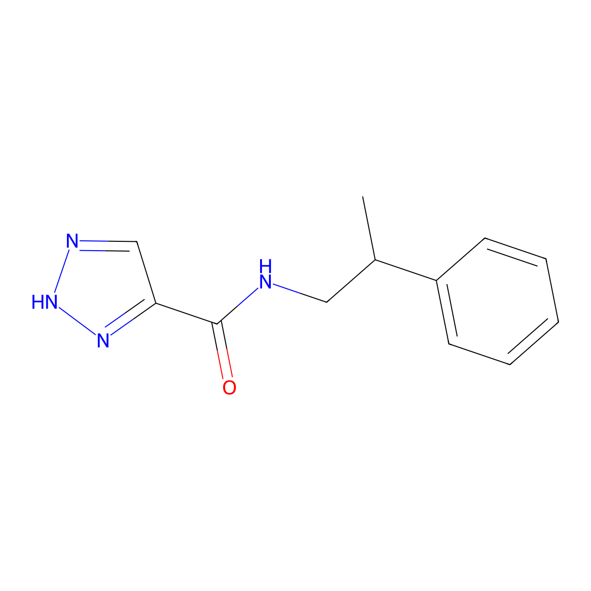 N-(2-phenylpropyl)-1H-1,2,3-triazole-5-carboxamide molecular structure, CAS 1479035-52-3