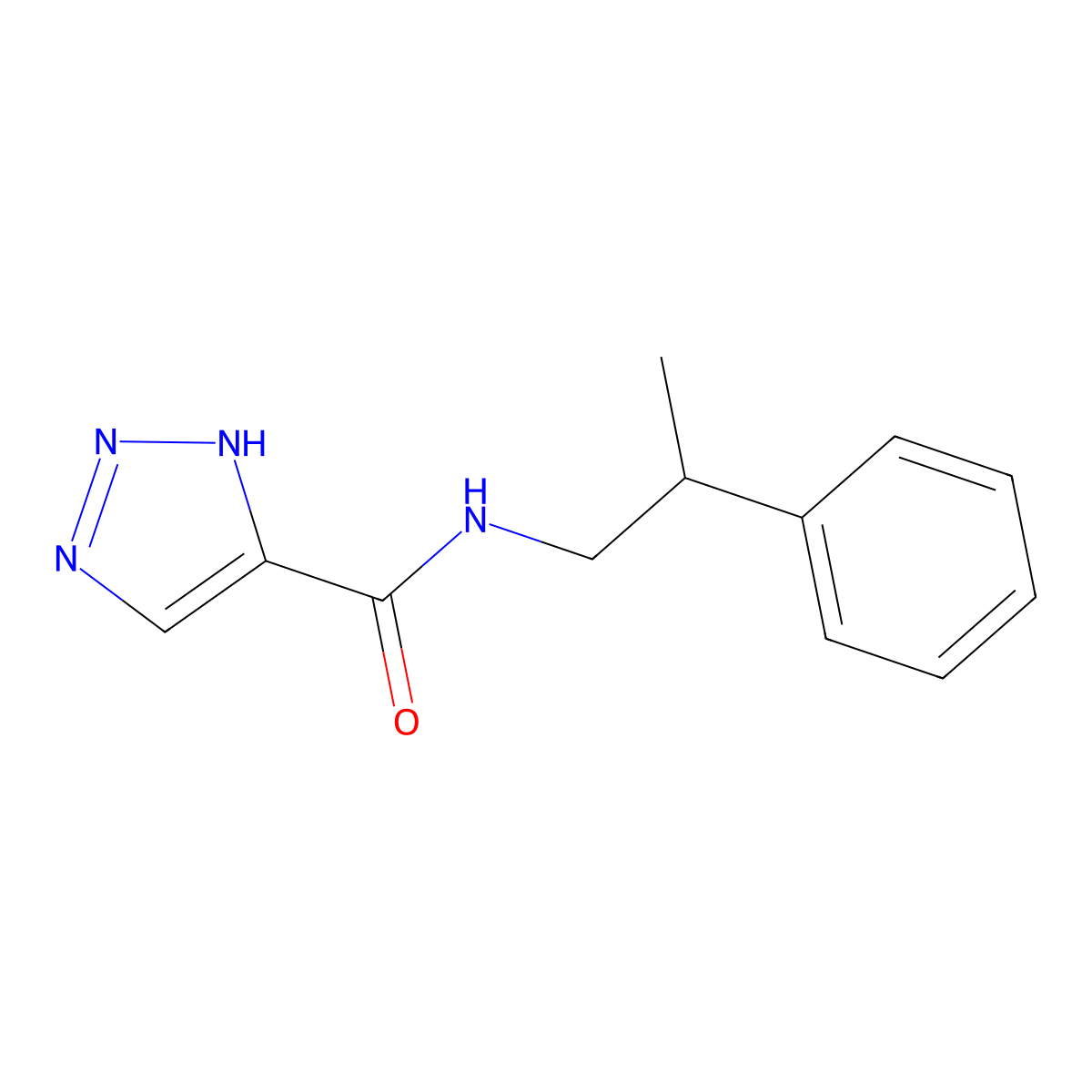 N-(2-phenylpropyl)-1H-1,2,3-triazole-5-carboxamide molecular structure, CAS 1479035-52-3
