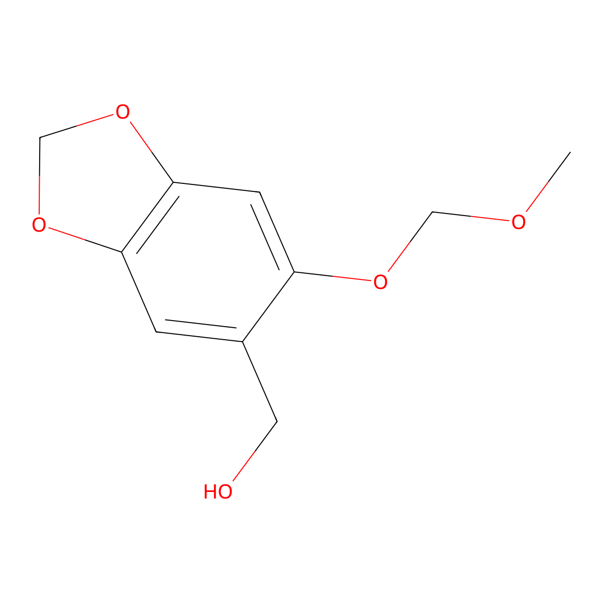 [6-(Methoxymethoxy)-1,3-dioxaindan-5-yl]methanol molecular structure, CAS 1479045-54-9
