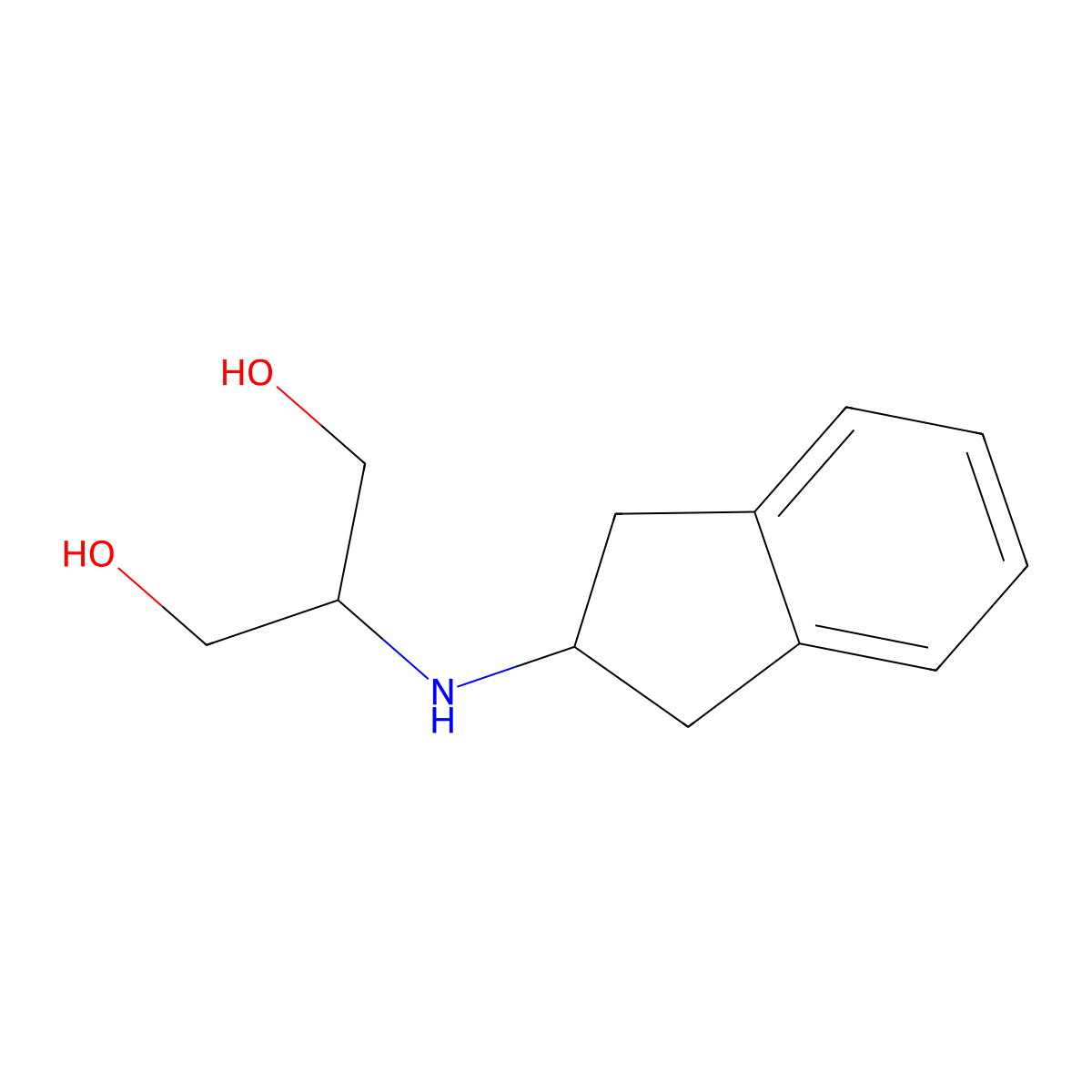 2-((2,3-Dihydro-1h-inden-2-yl)amino)propane-1,3-diol molecular structure, CAS 1479048-37-7