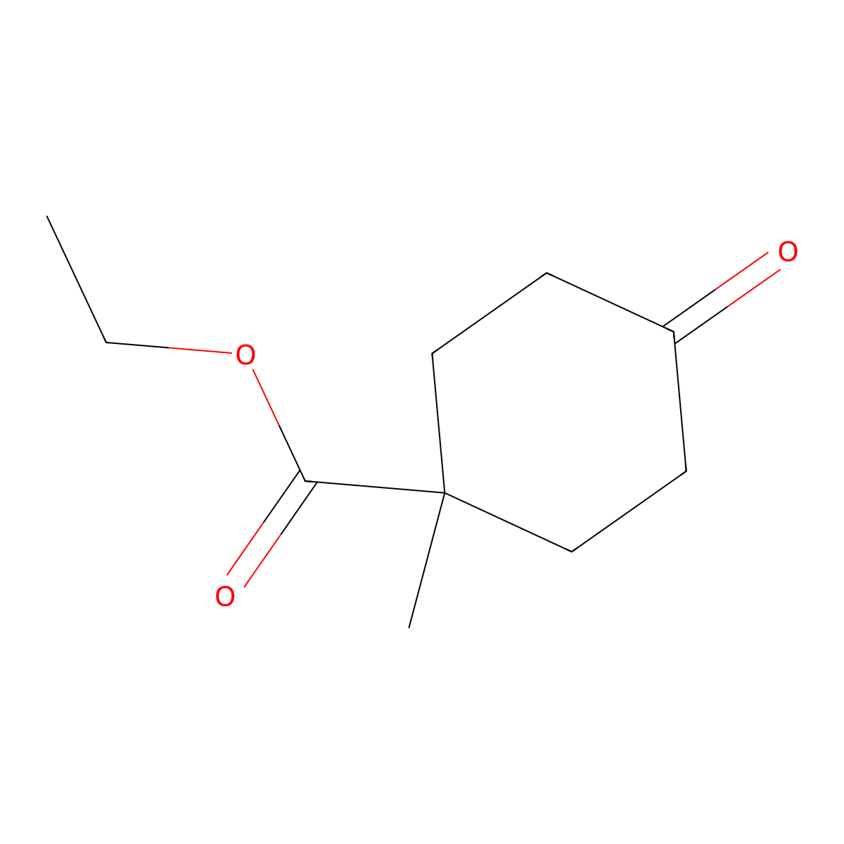 Ethyl 1-methyl-4-oxocyclohexanecarboxylate molecular structure, CAS 147905-77-9