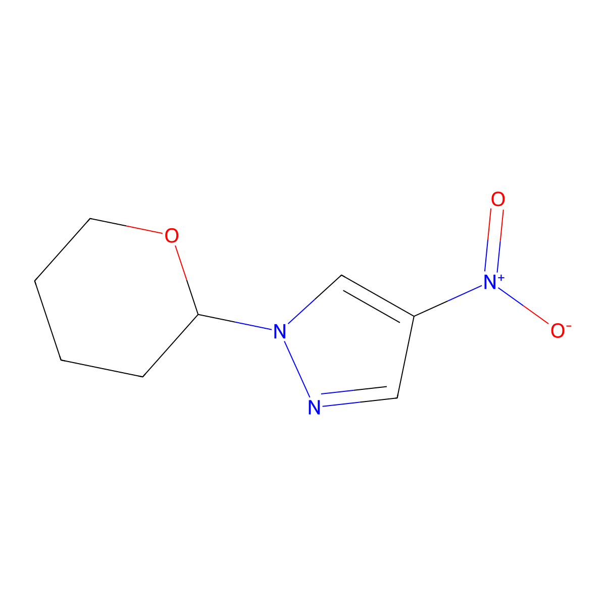 4-Nitro-1-(oxan-2-YL)pyrazole molecular structure, CAS 1479084-95-1