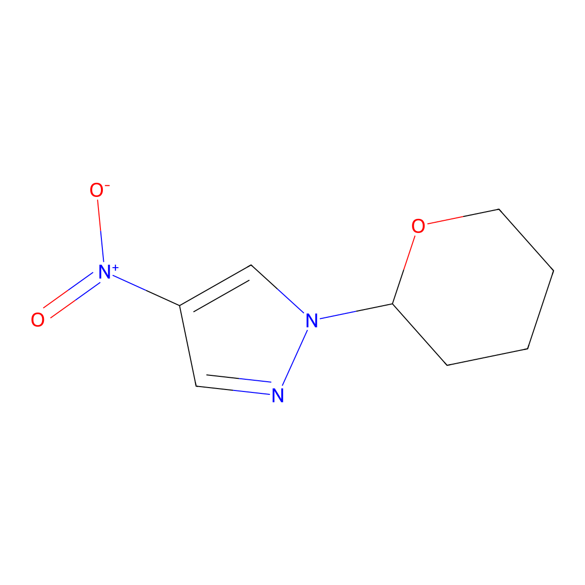 4-Nitro-1-(oxan-2-YL)pyrazole molecular structure, CAS 1479084-95-1