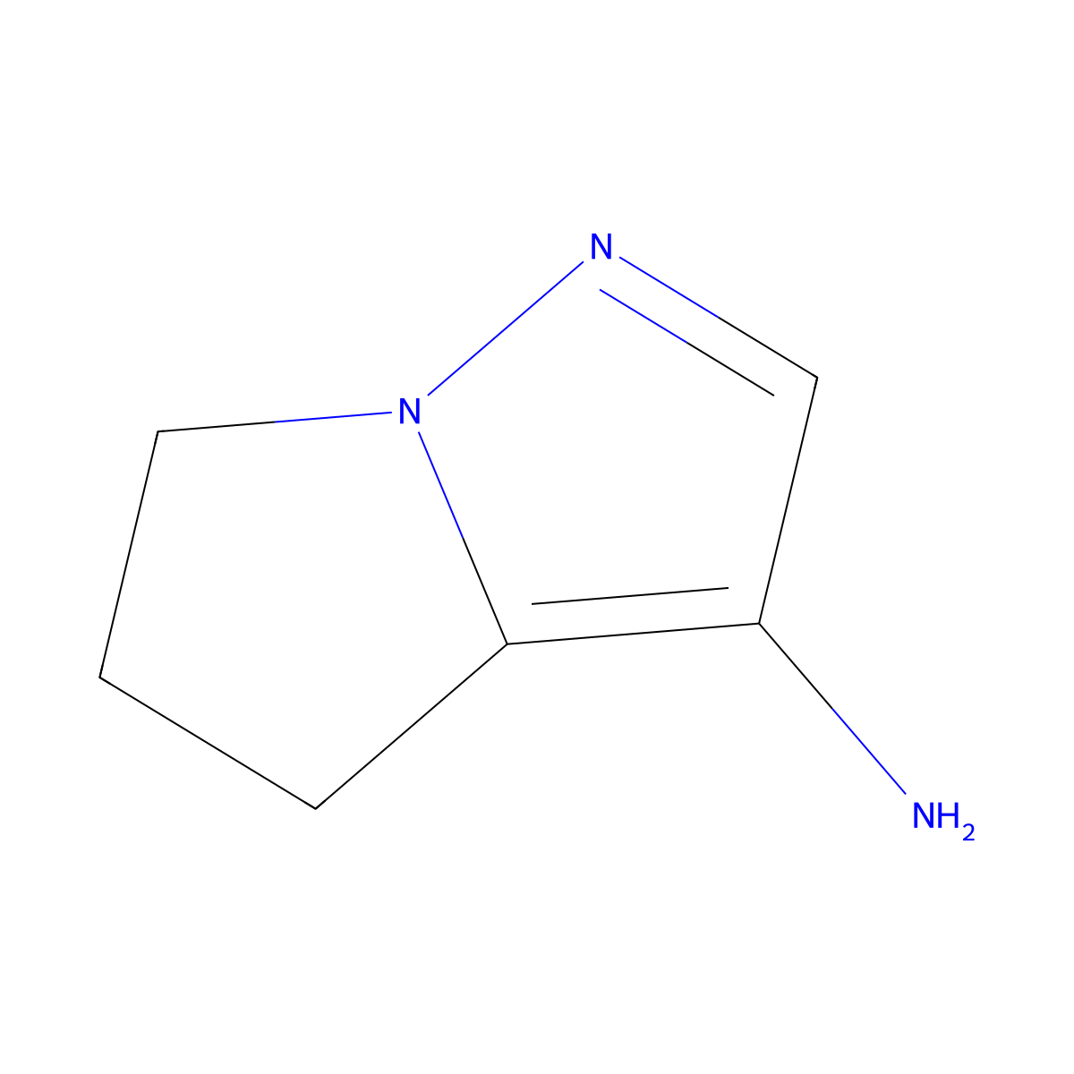 5,6-Dihydro-4H-pyrrolo[1,2-b]pyrazol-3-amine molecular structure, CAS 1479085-37-4