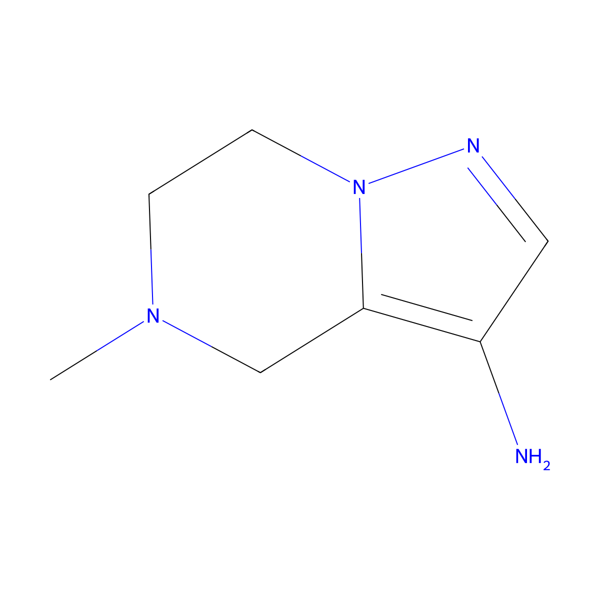 5-Methyl-4,5,6,7-tetrahydropyrazolo[1,5-a]pyrazin-3-amine molecular structure, CAS 1479085-43-2