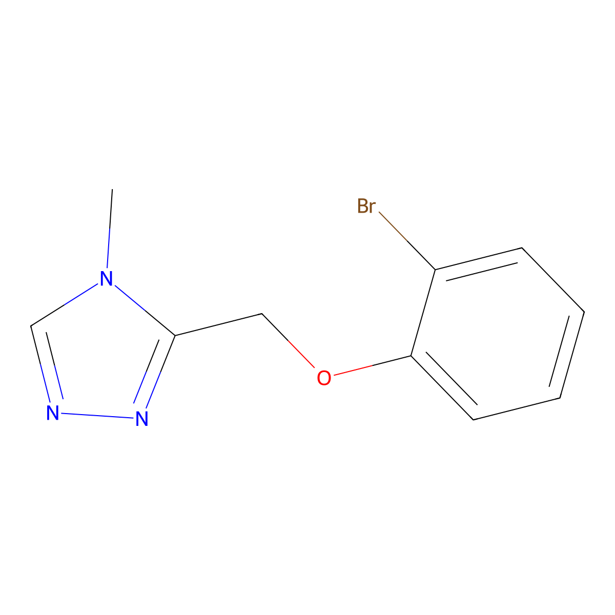 3-[(2-bromophenoxy)methyl]-4-methyl-4H-1,2,4-triazole molecular structure, CAS 1479093-59-8