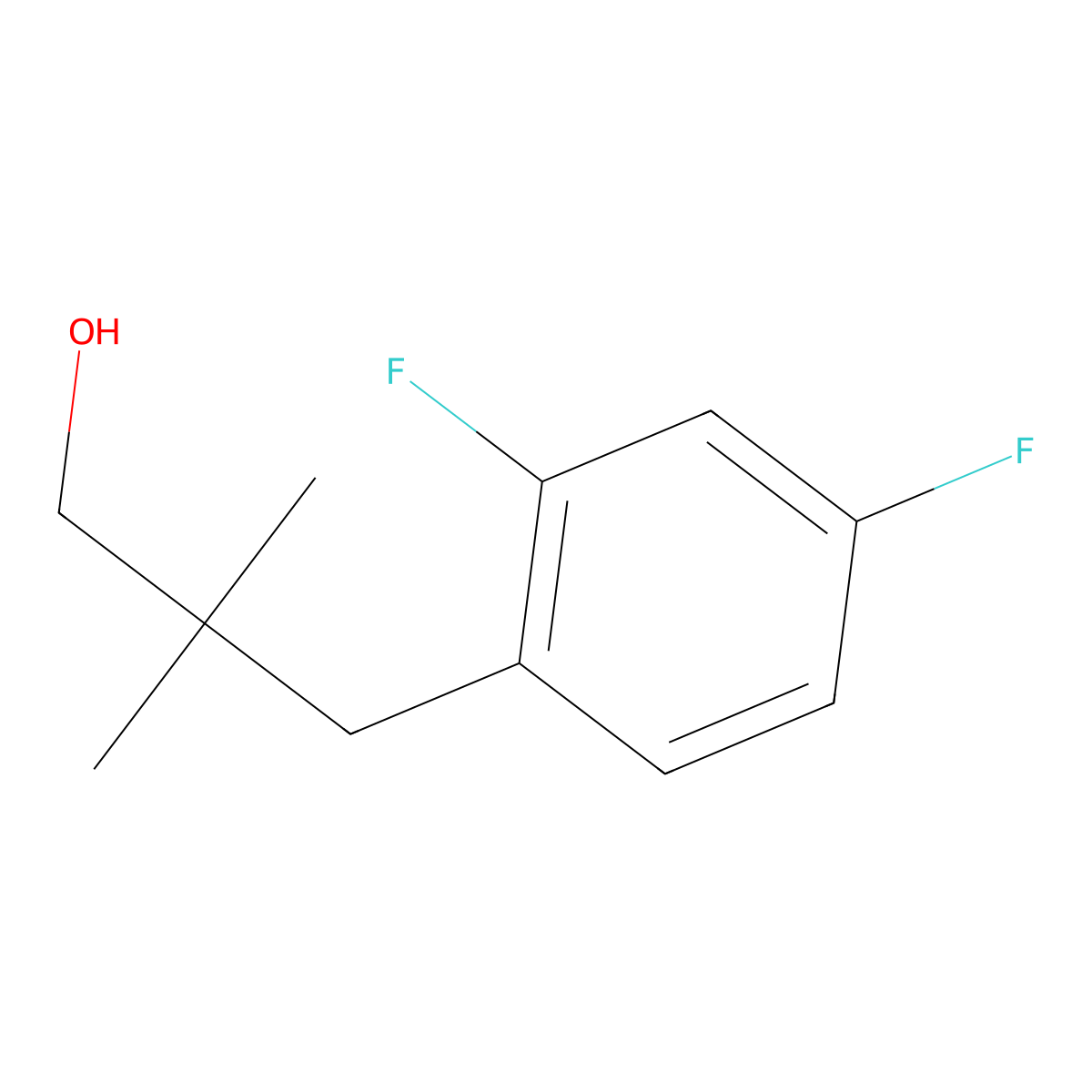 3-(2,4-Difluorophenyl)-2,2-dimethylpropan-1-ol molecular structure, CAS 1479107-93-1