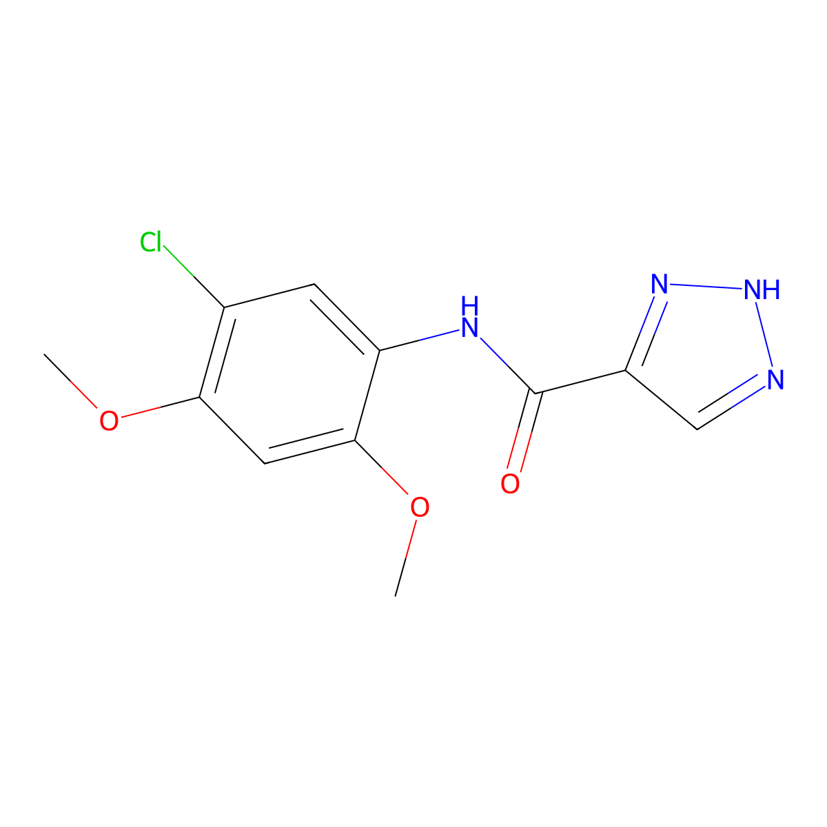 N-(5-chloro-2,4-dimethoxyphenyl)-1H-1,2,3-triazole-5-carboxamide molecular structure, CAS 1479108-03-6