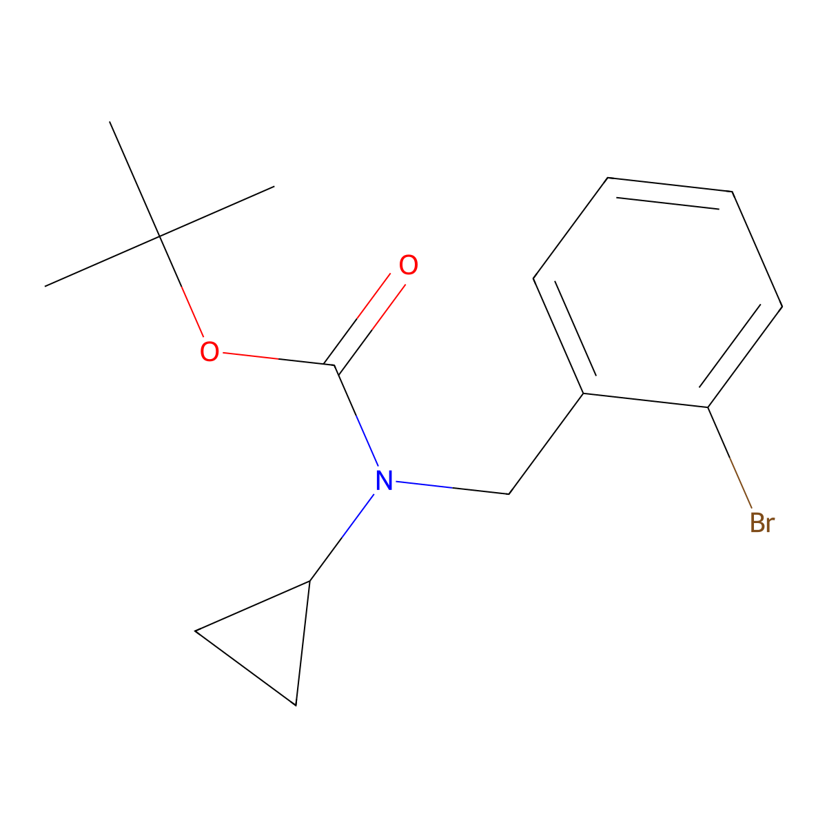 tert-butyl N-[(2-bromophenyl)methyl]-N-cyclopropylcarbamate molecular structure, CAS 1479115-02-0