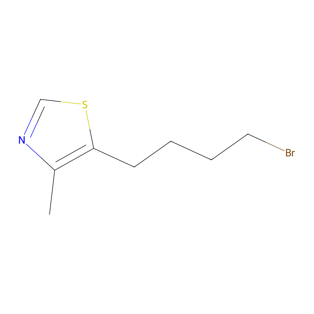 5-(4-Bromobutyl)-4-methyl-1,3-thiazole molecular structure, CAS 1479117-87-7