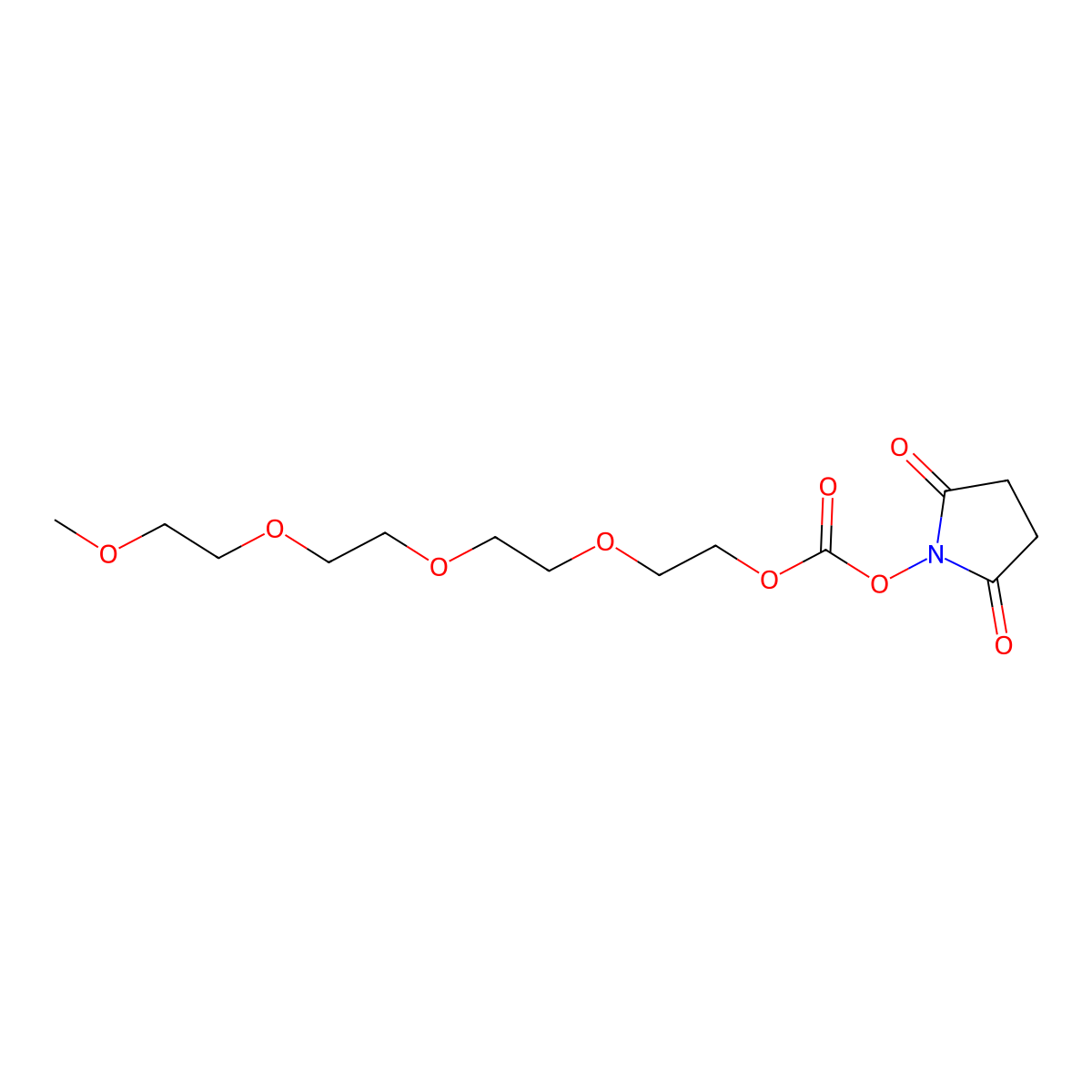 m-PEG4-succinimidyl carbonate molecular structure, CAS 147912-03-6