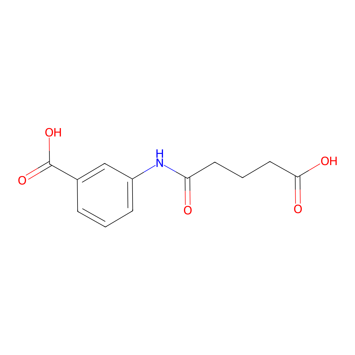 3-[(4-Carboxybutanoyl)amino]benzoic acid molecular structure, CAS 147916-31-2