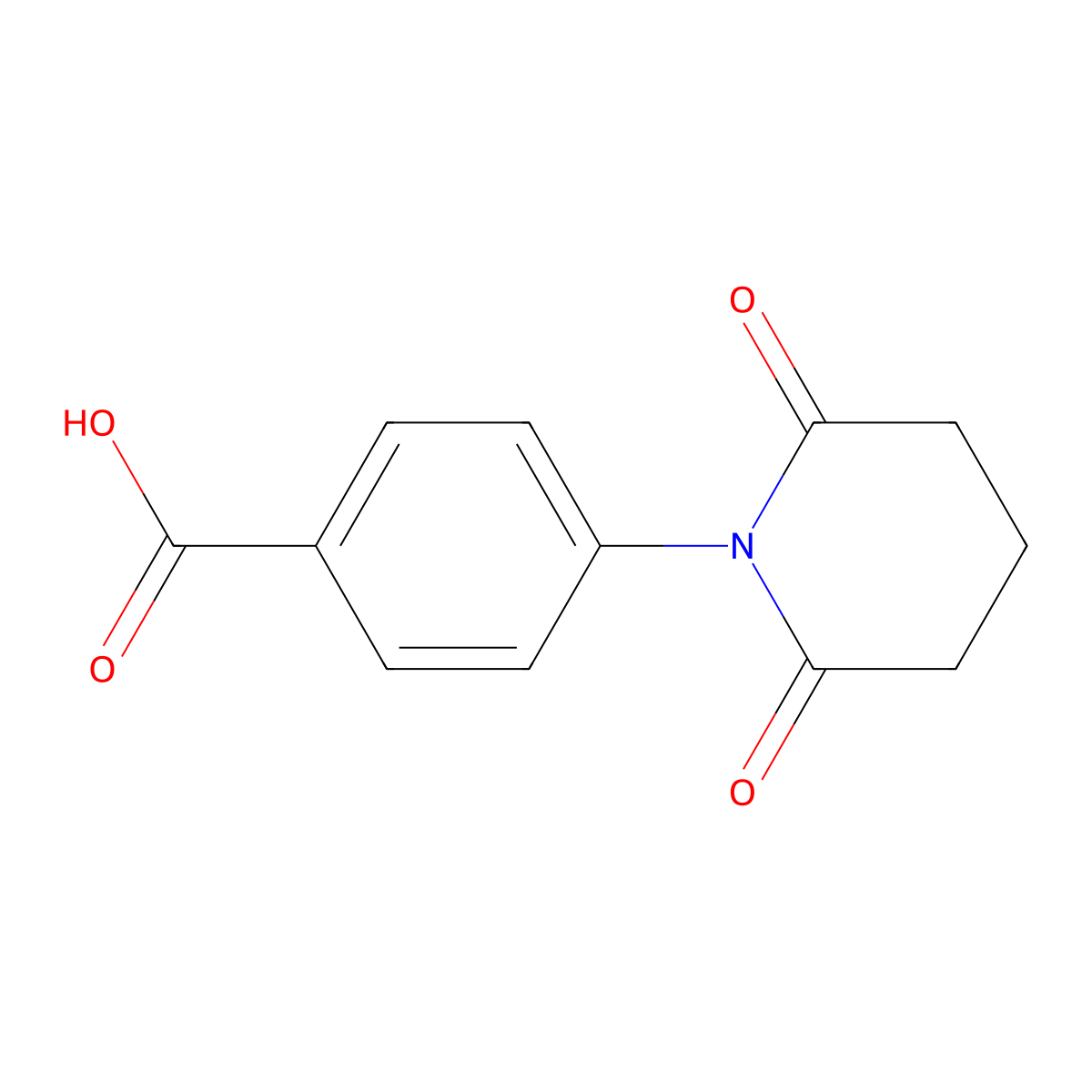 4-(2,6-Dioxopiperidin-1-yl)benzoic acid molecular structure, CAS 147916-40-3