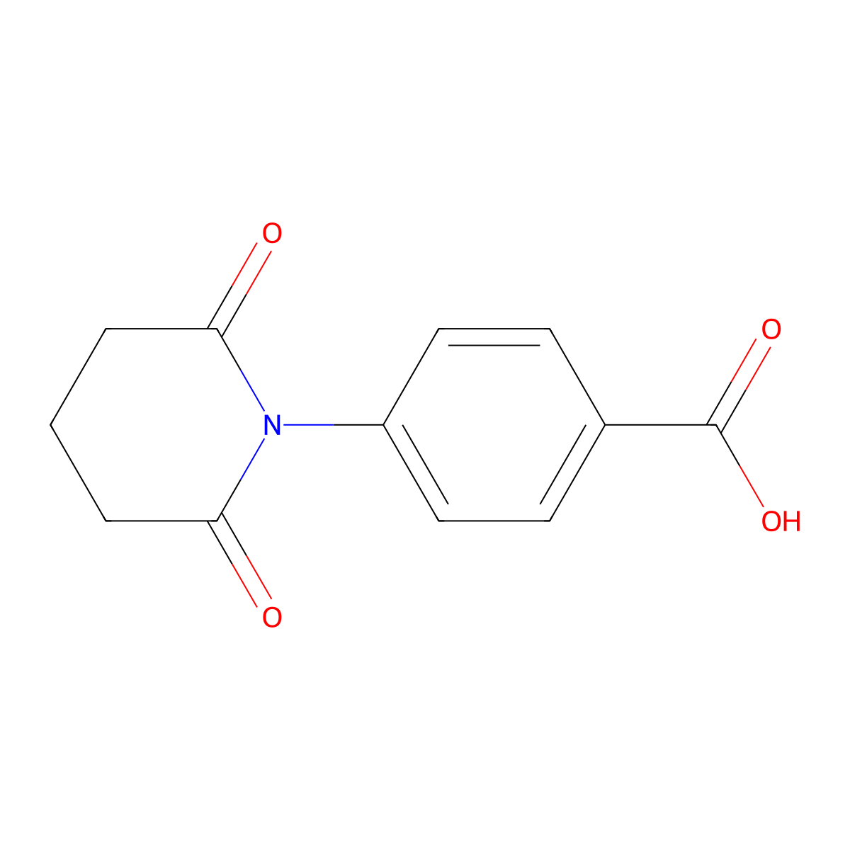 4-(2,6-Dioxopiperidin-1-yl)benzoic acid molecular structure, CAS 147916-40-3