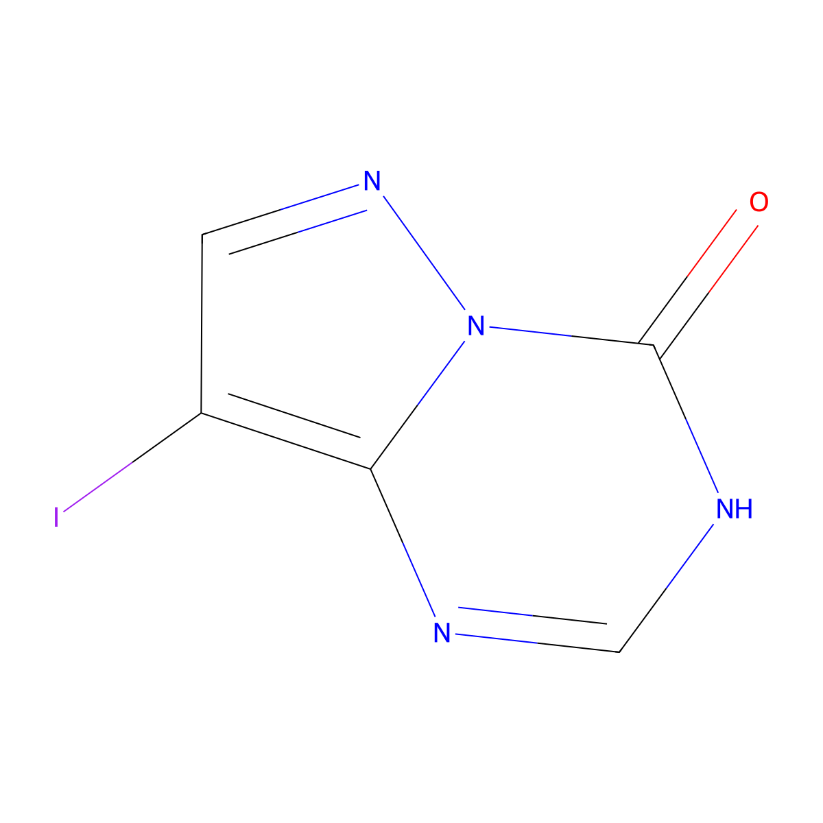 8-iodo-1H,4H-pyrazolo[1,5-a][1,3,5]triazin-4-one molecular structure, CAS 147916-84-5