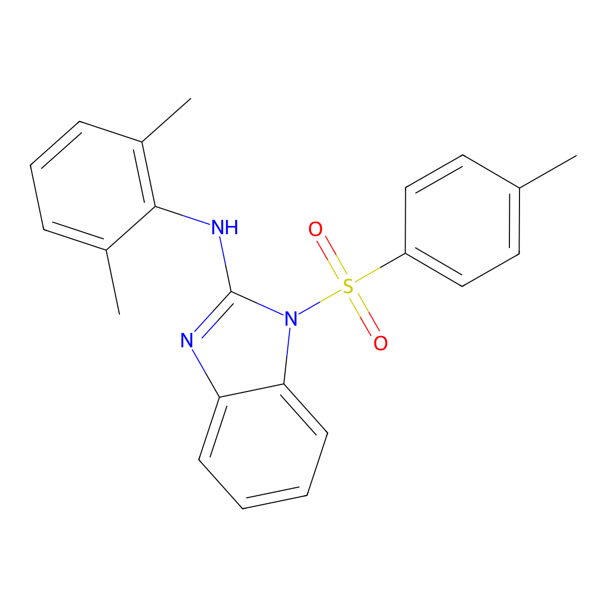 N-(2,6-Dimethylphenyl)-1-tosyl-1H-benzo[d]imidazol-2-amine molecular structure, CAS 1479165-01-9