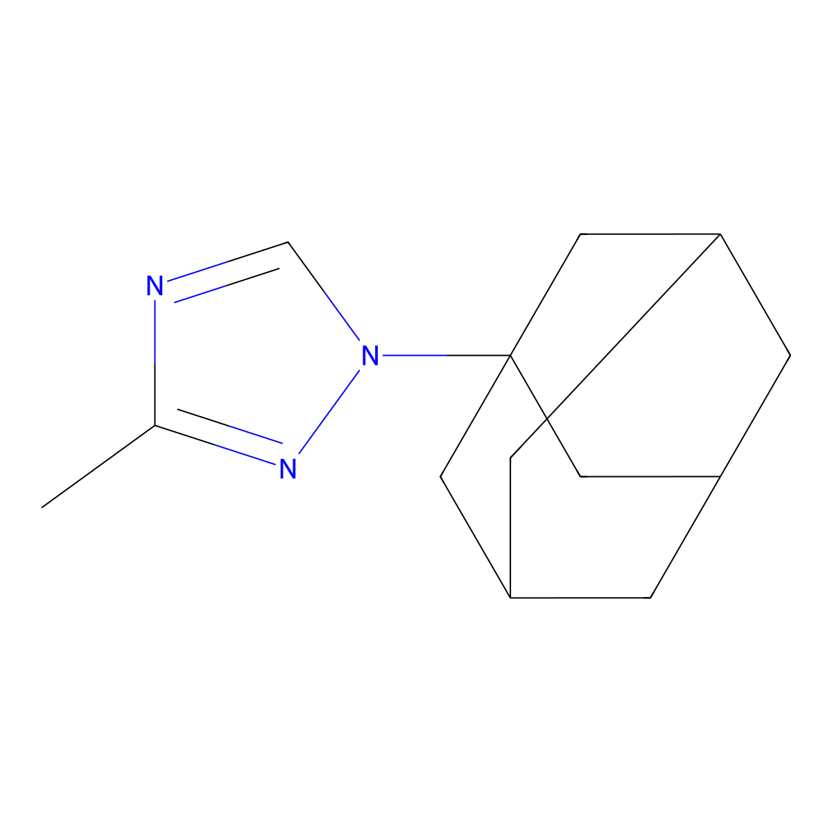 1-(1-Adamantyl)-3-methyl-1,2,4-triazole molecular structure, CAS 147917-49-5