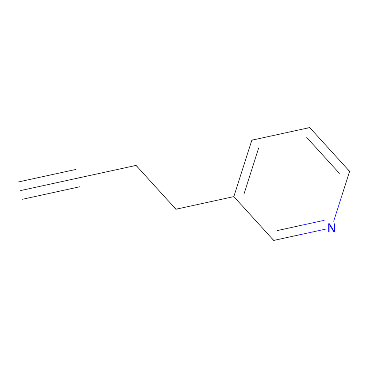 3-But-3-yn-1-ylpyridine molecular structure, CAS 147918-36-3