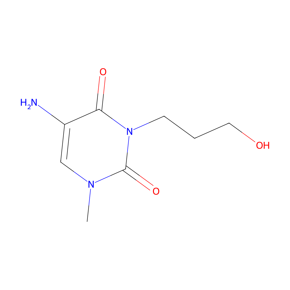 5-Amino-3-(3-hydroxypropyl)-1-methylpyrimidine-2,4(1h,3h)-dione molecular structure, CAS 1479191-55-3
