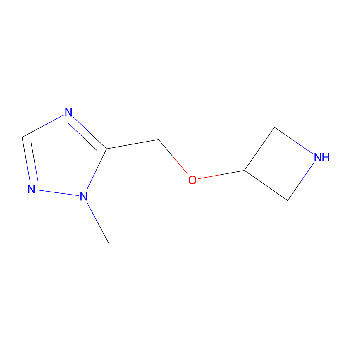 5-((Azetidin-3-yloxy)methyl)-1-methyl-1h-1,2,4-triazole molecular structure, CAS 1479196-44-5