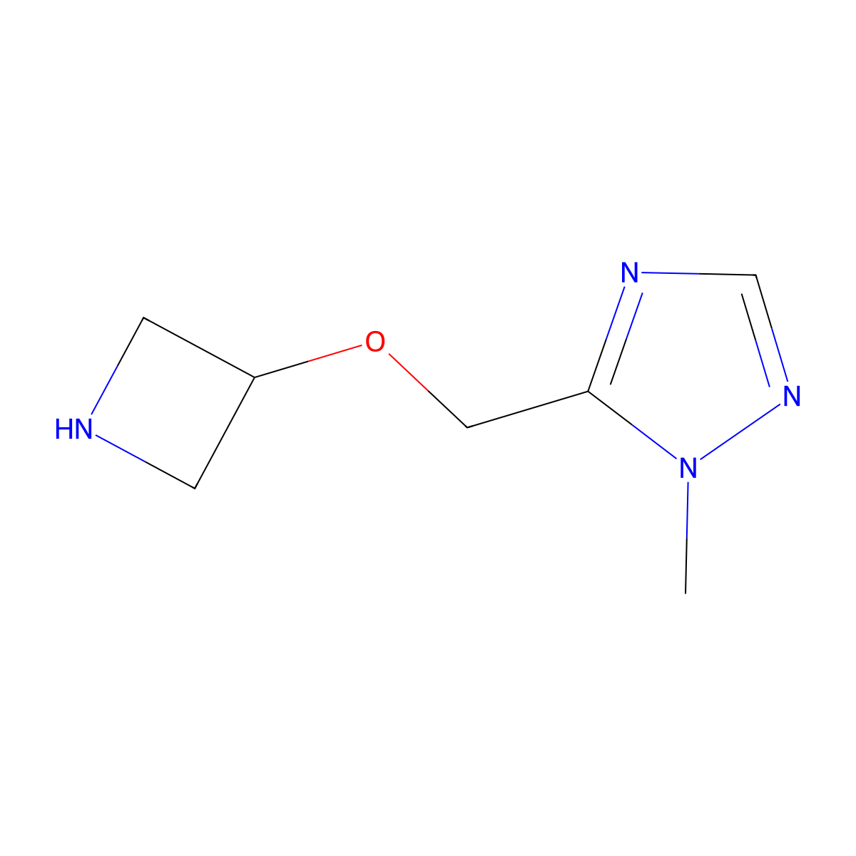 5-((Azetidin-3-yloxy)methyl)-1-methyl-1h-1,2,4-triazole molecular structure, CAS 1479196-44-5