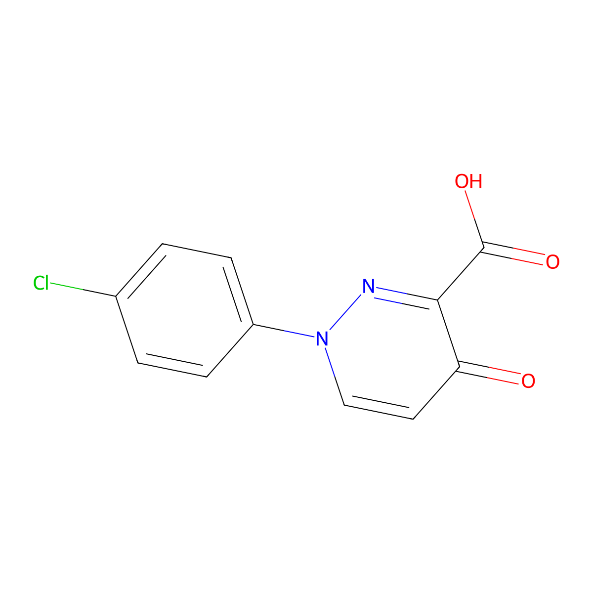 1-(4-Chlorophenyl)-4-oxo-1,4-dihydropyridazine-3-carboxylic acid molecular structure, CAS 147920-34-1