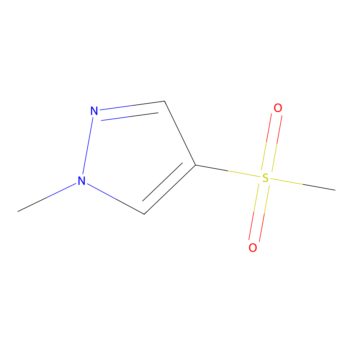 4-methanesulfonyl-1-methyl-1H-pyrazole molecular structure, CAS 1479212-94-6