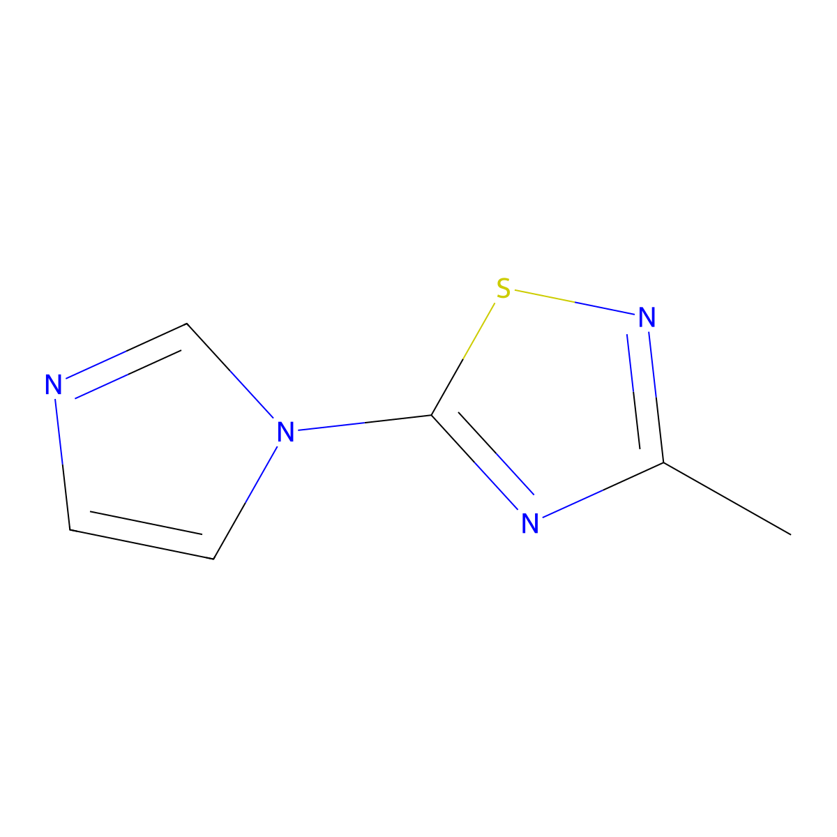 5-(1H-imidazol-1-yl)-3-methyl-1,2,4-thiadiazole molecular structure, CAS 1479220-81-9