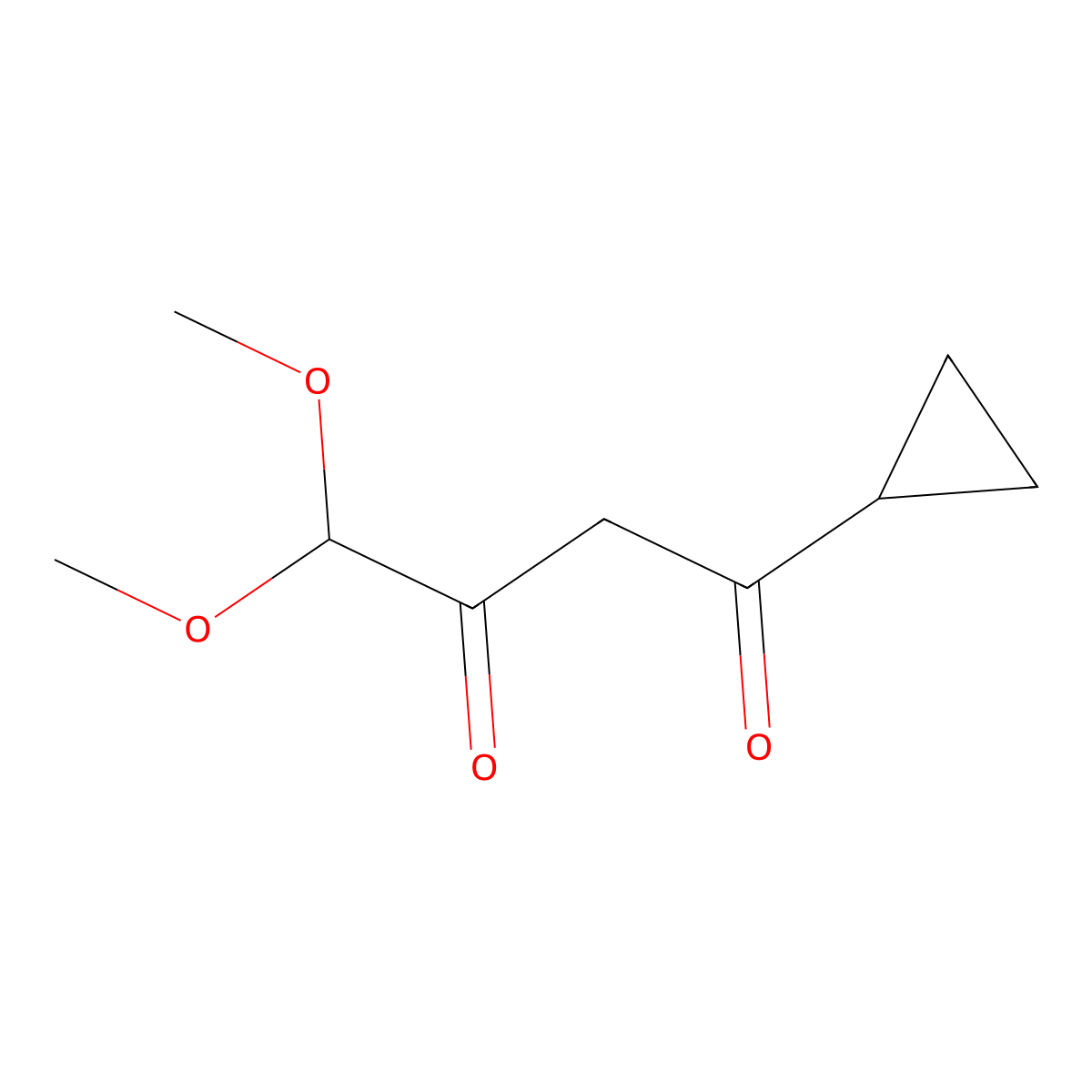 1-Cyclopropyl-4,4-dimethoxybutane-1,3-dione molecular structure, CAS 1479222-39-3