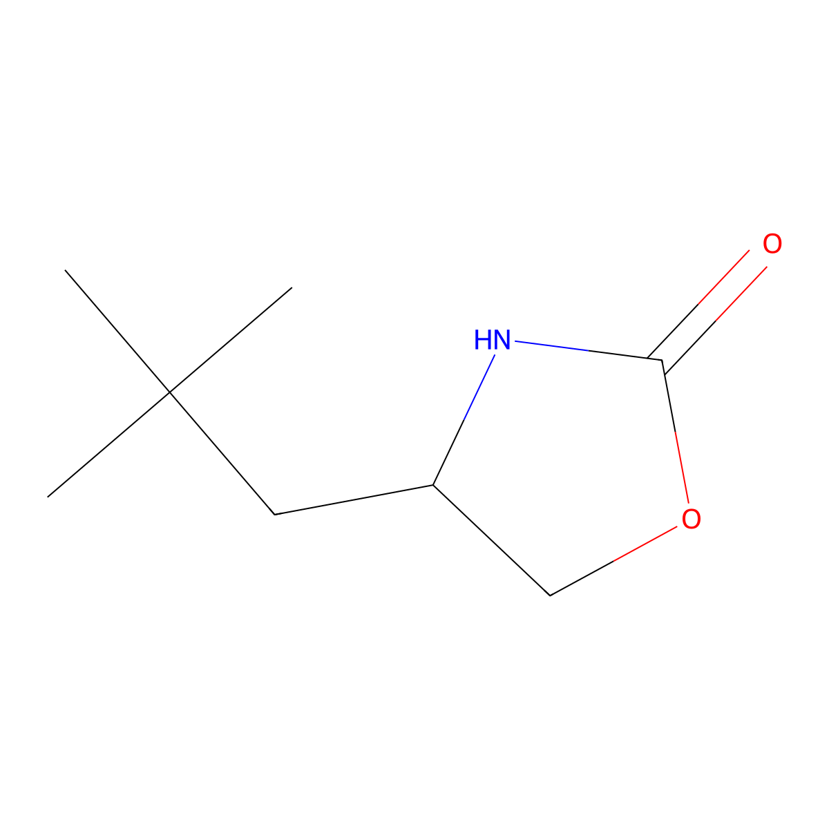 4-(2,2-Dimethylpropyl)-1,3-oxazolidin-2-one molecular structure, CAS 1479224-79-7