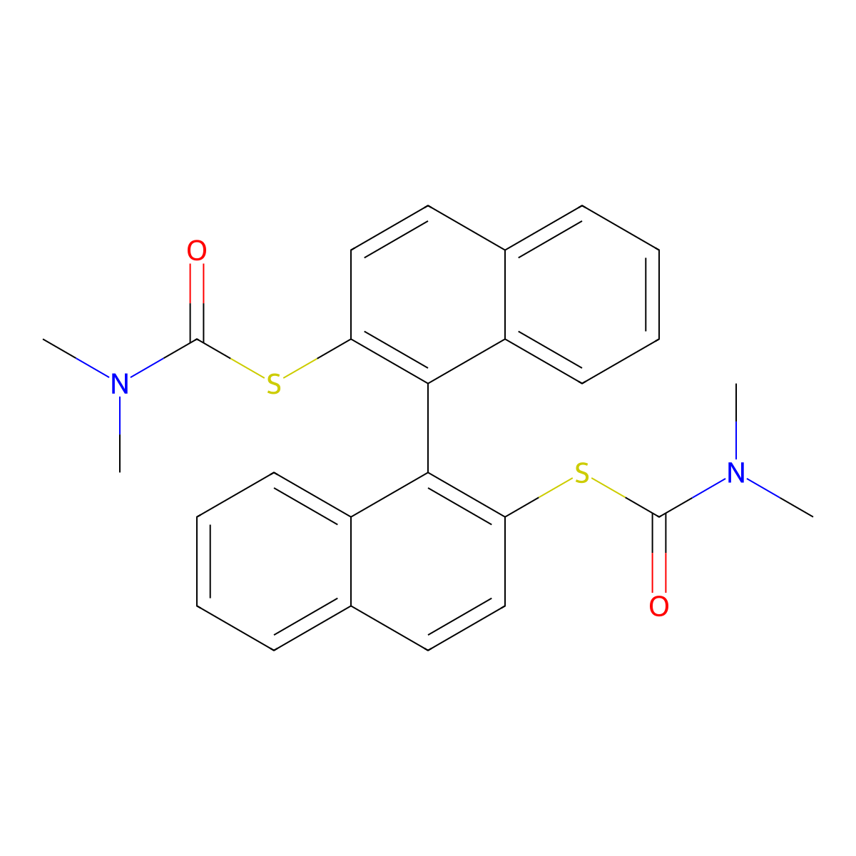 Carbamothioic acid, dimethyl-, S,S'-(1,1'-binaphthalene)-2,2'-diyl ester molecular structure, CAS 147923-23-7