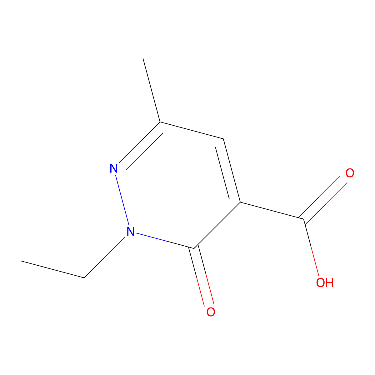 2-Ethyl-6-methyl-3-oxo-2,3-dihydropyridazine-4-carboxylic acid molecular structure, CAS 1479247-40-9