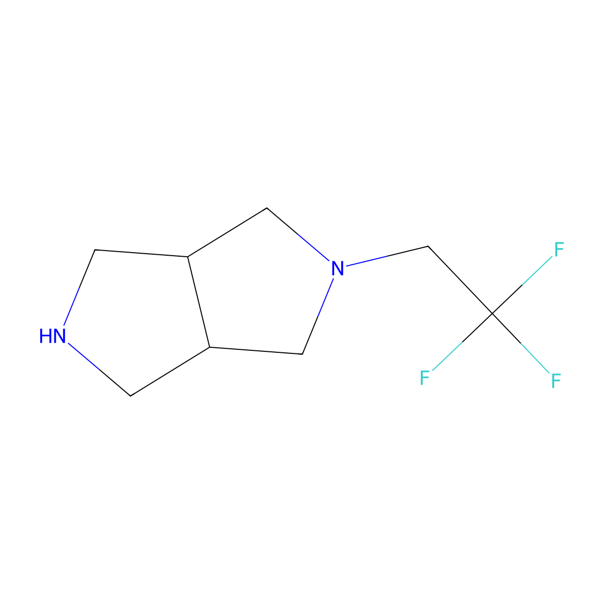 2-(2,2,2-Trifluoroethyl)-octahydropyrrolo[3,4-c]pyrrole molecular structure, CAS 1479266-08-4