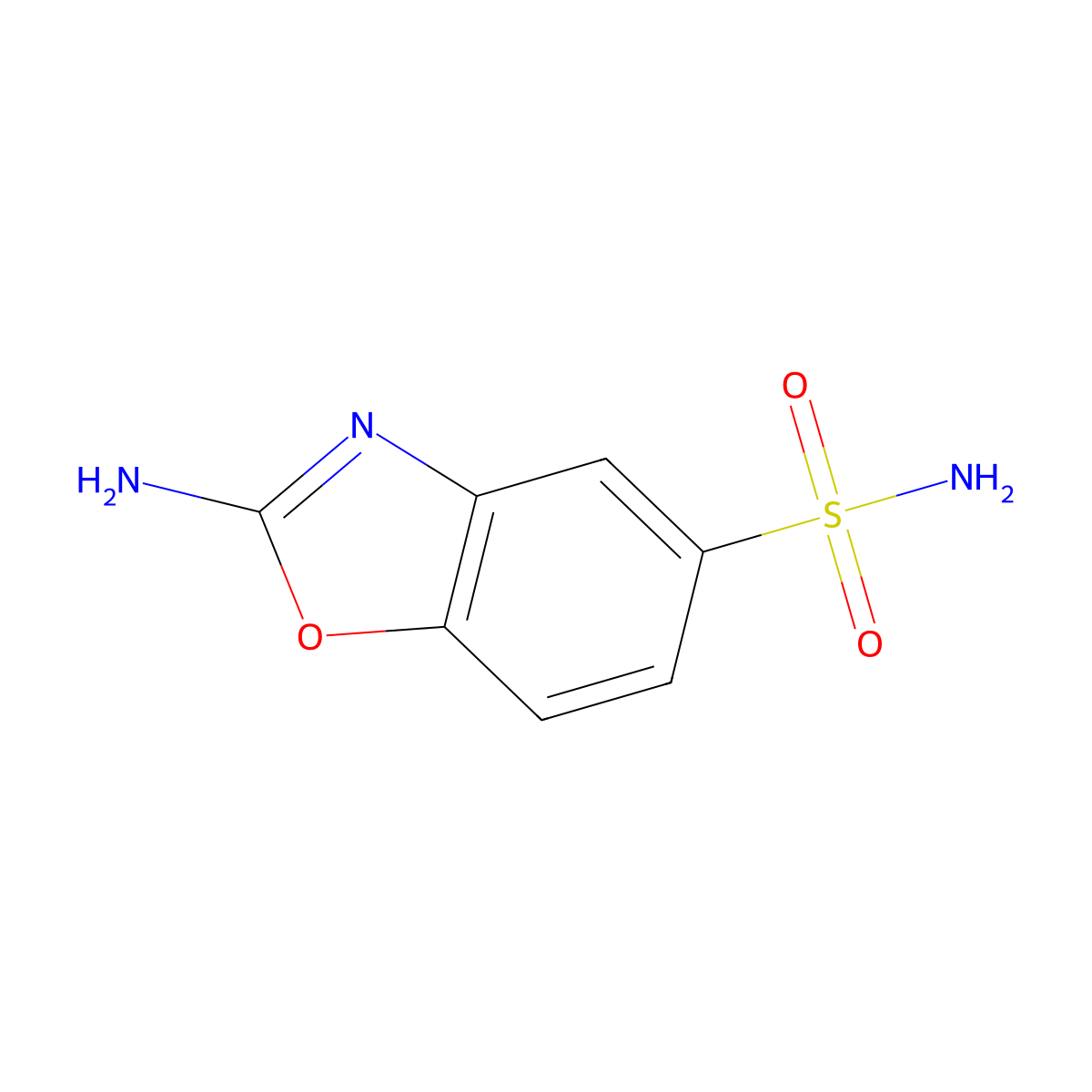 2-Amino-1,3-benzoxazole-5-sulfonamide molecular structure, CAS 1479273-05-6
