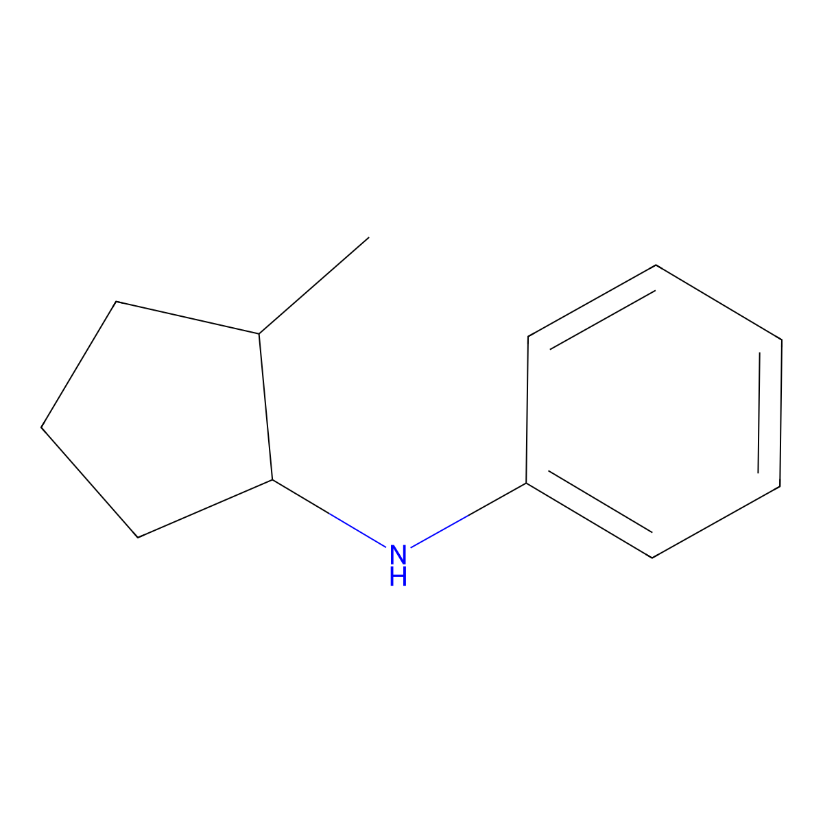 N-(2-methylcyclopentyl)aniline molecular structure, CAS 1479281-15-6