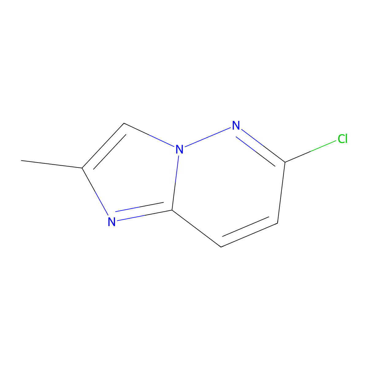 6-Chloro-2-methylimidazo(1,2-b)pyridazine molecular structure, CAS 14793-00-1