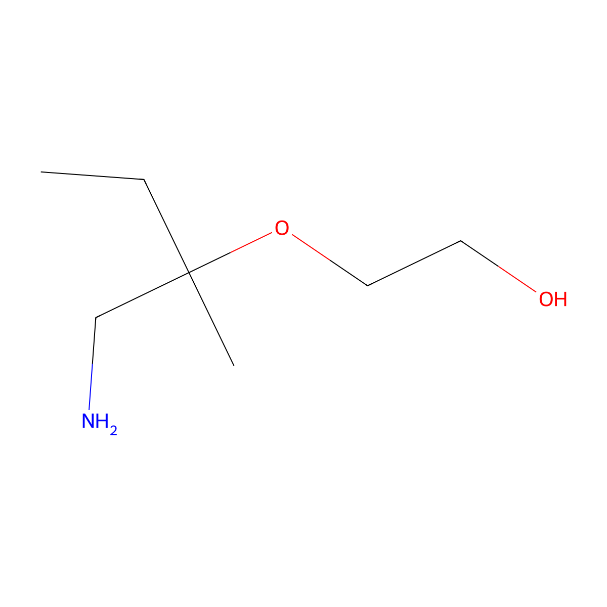 2-[(1-Amino-2-methylbutan-2-yl)oxy]ethan-1-ol molecular structure, CAS 1479300-99-6