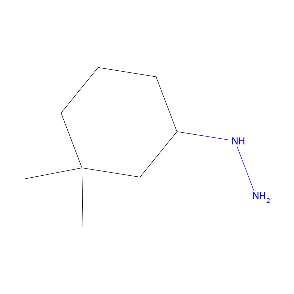 (3,3-Dimethylcyclohexyl)hydrazine molecular structure, CAS 1479310-47-8