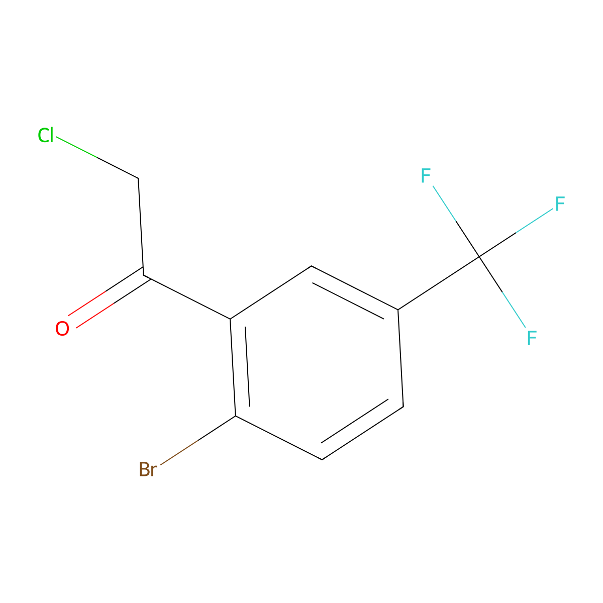 2'-Bromo-5'-(trifluoromethyl)phenacyl chloride molecular structure, CAS 1479319-77-1