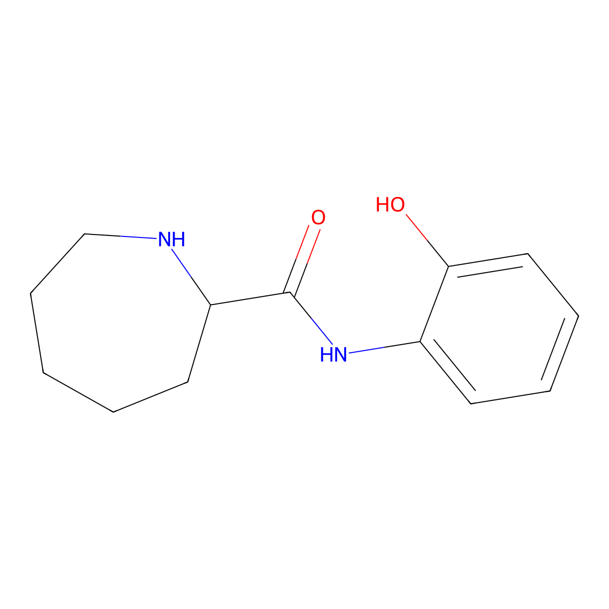 N-(2-hydroxyphenyl)azepane-2-carboxamide molecular structure, CAS 1479353-41-7