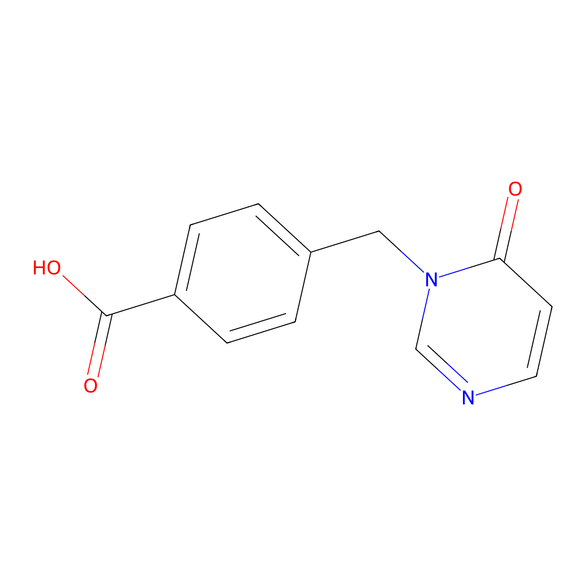 4-((6-Oxopyrimidin-1-yl)methyl)benzoic acid molecular structure, CAS 1479365-41-7