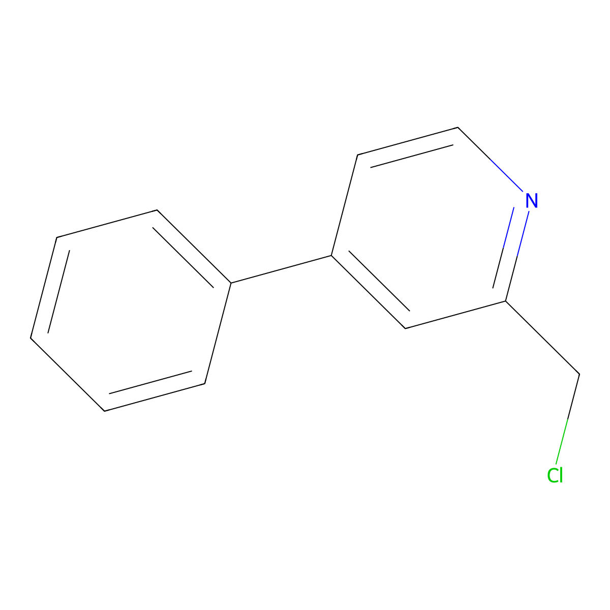 2-(Chloromethyl)-4-phenylpyridine molecular structure, CAS 147937-34-6