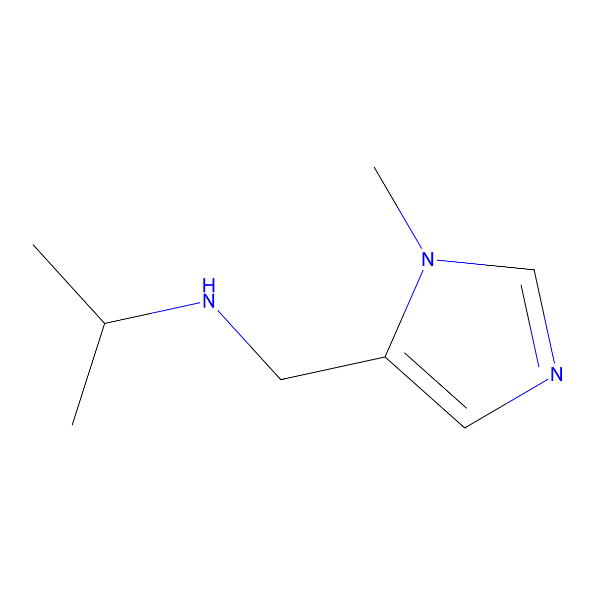 ((1-methyl-1H-imidazol-5-yl)methyl)(propan-2-yl)amine molecular structure, CAS 1479373-54-0