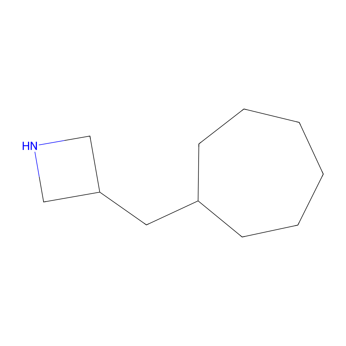 3-(Cycloheptylmethyl)azetidine molecular structure, CAS 1479382-12-1