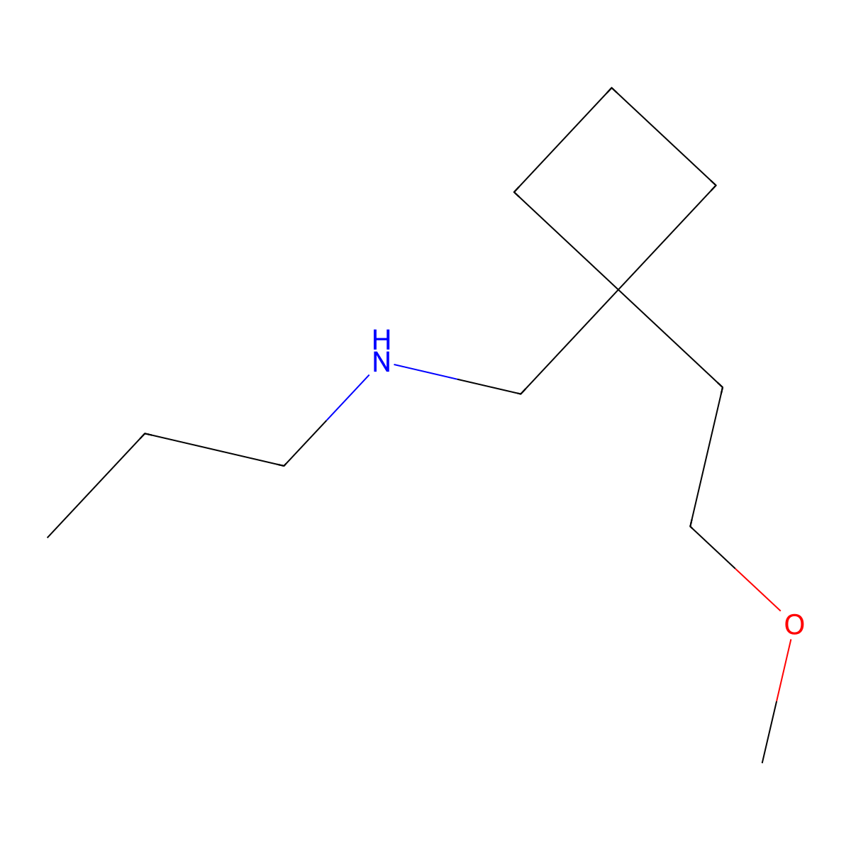 {[1-(2-Methoxyethyl)cyclobutyl]methyl}(propyl)amine molecular structure, CAS 1479387-15-9