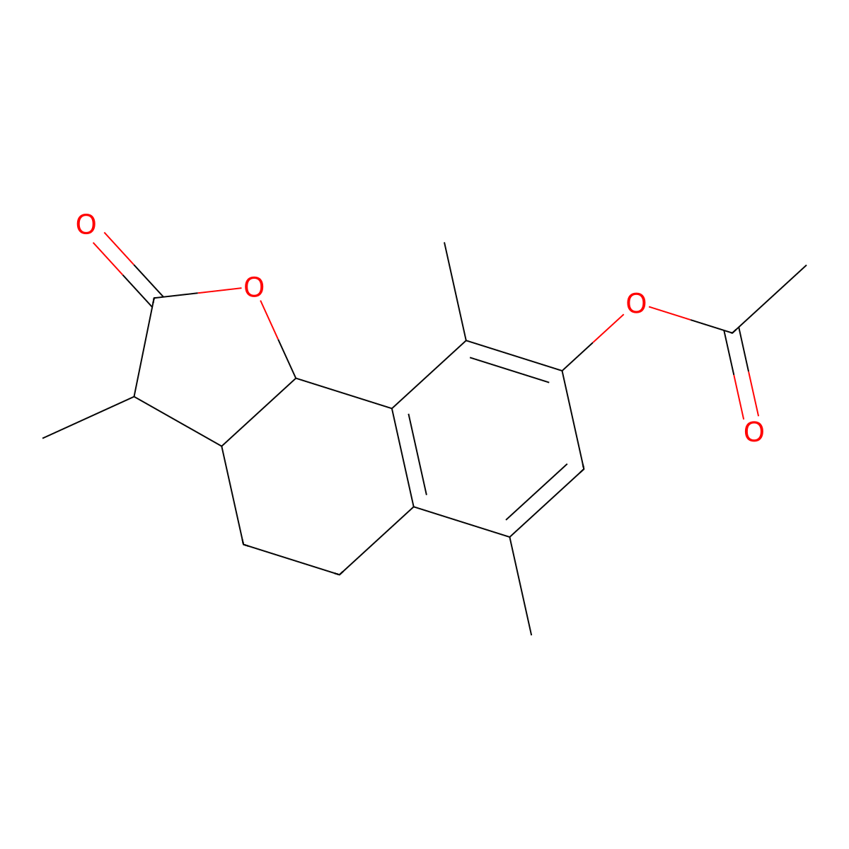 Desmotroposantonine, acetate molecular structure, CAS 14794-69-5