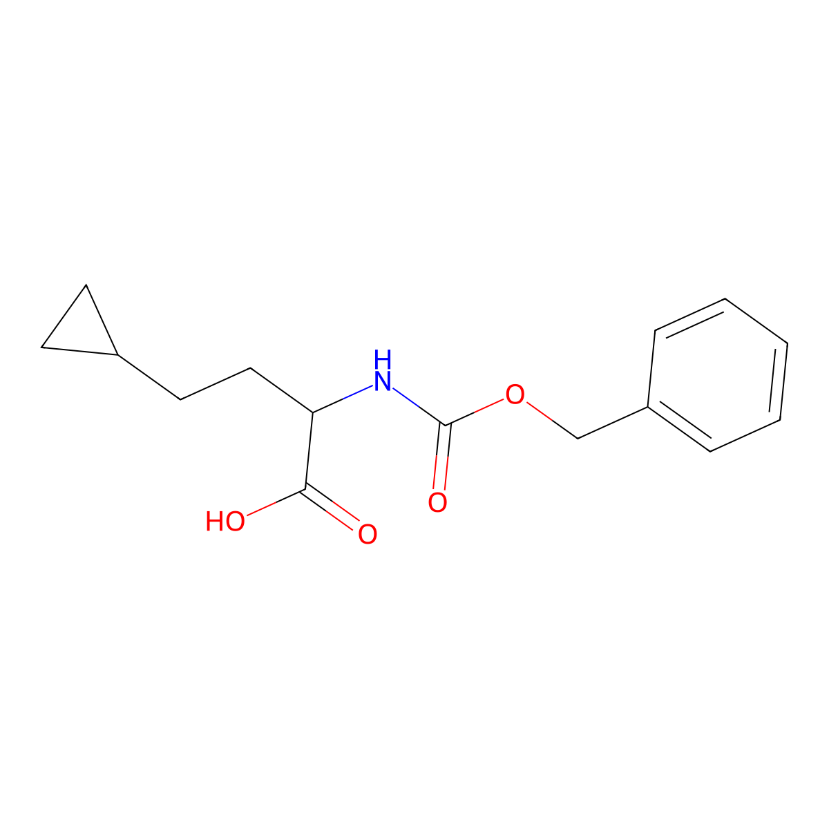 2-(Benzyloxycarbonylamino)-4-cyclopropyl-butanoic acid molecular structure, CAS 1479406-81-9