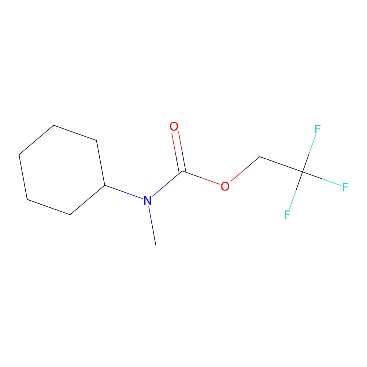 2,2,2-trifluoroethyl N-cyclohexyl-N-methylcarbamate molecular structure, CAS 1479411-26-1