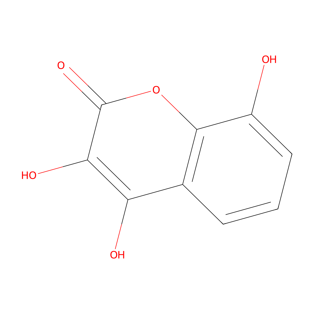 3,4,8-Trihydroxycoumarin molecular structure, CAS 147942-92-5