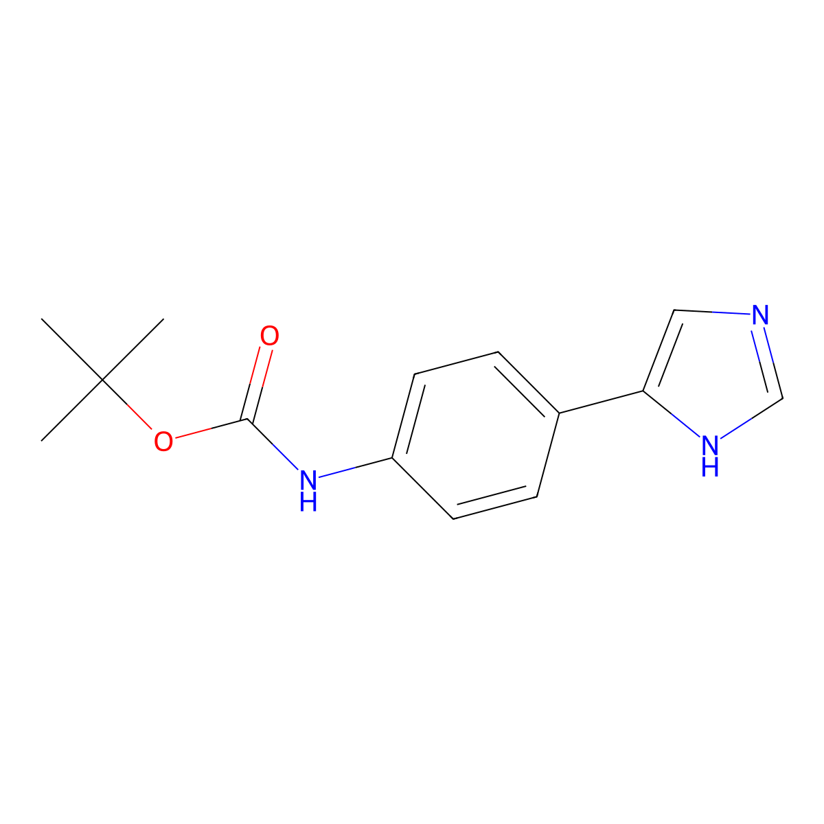 Tert-butyl n-[4-(1h-imidazol-4-yl)phenyl]carbamate molecular structure, CAS 1479432-39-7